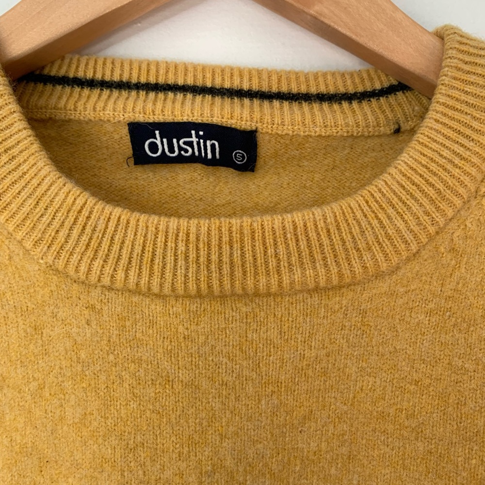 Dustin Lambswool Woolmark Yellow Boyfriend Sweater View 3